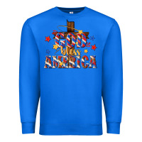 True Royal god bless america Premium Sweatshirt - texasbilliewilder