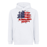 White american flag sunflower Heavyweight Hoodie - MaliasSmallBusiness