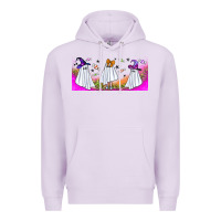 Lilac cutes ghosts libbey glass Premium Hoodie - BundleAndBundleShop