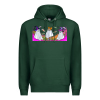 Sports Green cutes ghosts libbey glass Premium Hoodie - BundleAndBundleShop