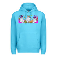 Ocean Blue cutes ghosts libbey glass Premium Hoodie - BundleAndBundleShop