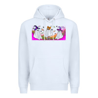 White cutes ghosts libbey glass Premium Hoodie - BundleAndBundleShop
