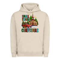 Pigment French Oak small town christmas church western truck Urban Hoodie - AdoDesignShop