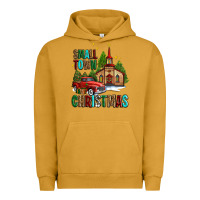 Pigment Peanut Butter small town christmas church western truck Urban Hoodie - AdoDesignShop