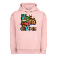 Pigment Salmon small town christmas church western truck Urban Hoodie - AdoDesignShop