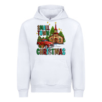 White small town christmas church western truck Urban Hoodie - AdoDesignShop