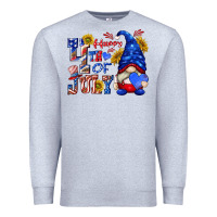 Heather Grey happy 4 th of july Premium Sweatshirt - texasbilliewilder