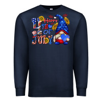 Navy happy 4 th of july Premium Sweatshirt - texasbilliewilder