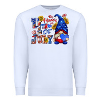 White happy 4 th of july Premium Sweatshirt - texasbilliewilder