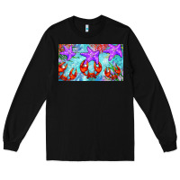 Black crab and starfish  cup Long Sleeve Tee - BarkalooDesign