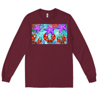 Burgundy crab and starfish  cup Long Sleeve Tee - BarkalooDesign