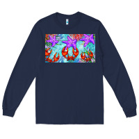 Navy crab and starfish  cup Long Sleeve Tee - BarkalooDesign