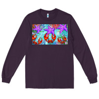 Plum crab and starfish  cup Long Sleeve Tee - BarkalooDesign