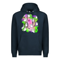 Navy ghost halloween patch Premium Hoodie - BundleAndBundleShop