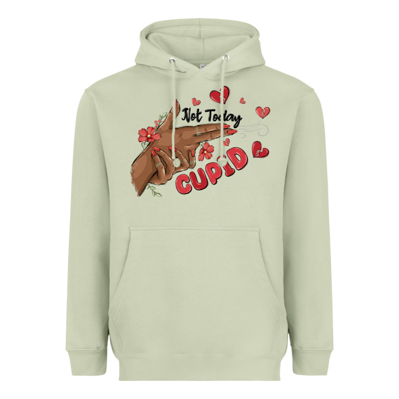 Not Today Cupid Heavyweight Hoodie by MaliasSmallBusiness | Teevron
