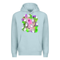 Blue Mist ghost halloween patch Premium Hoodie - BundleAndBundleShop