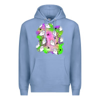 Colony Blue ghost halloween patch Premium Hoodie - BundleAndBundleShop