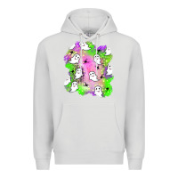 Dove Grey ghost halloween patch Premium Hoodie - BundleAndBundleShop