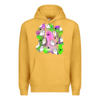 Mustard ghost halloween patch Premium Hoodie - BundleAndBundleShop