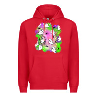Red ghost halloween patch Premium Hoodie - BundleAndBundleShop