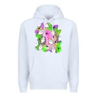 White ghost halloween patch Premium Hoodie - BundleAndBundleShop