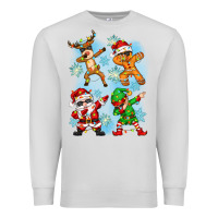 Dove Grey dabbing christmas Premium Sweatshirt - Zillion Design Studio
