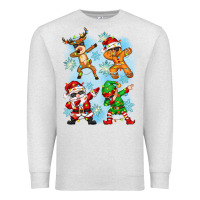 Oatmeal Heather dabbing christmas Premium Sweatshirt - Zillion Design Studio