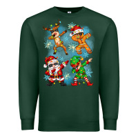 Sports Green dabbing christmas Premium Sweatshirt - Zillion Design Studio