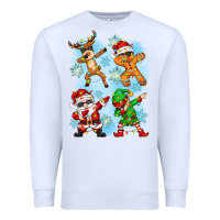 White dabbing christmas Premium Sweatshirt - Zillion Design Studio