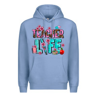 Colony Blue teacher life Premium Hoodie - AdoDesignShop