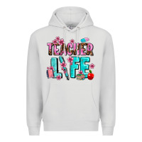 Dove Grey teacher life Premium Hoodie - AdoDesignShop