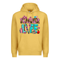 Antique Gold teacher life Premium Hoodie - AdoDesignShop