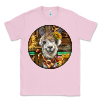 Bubblegum Pink western alpaca Classic Tee - BarkalooDesign