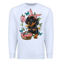 White easter dachshund Premium Sweatshirt - RanaPortraitStore