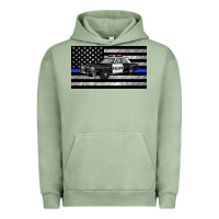 Pigment Oil Green thin blue line police car sippy cup Urban Hoodie - Artiststas