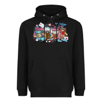 Nurse Elements Coffee Cups Heavyweight Hoodie | Teevron