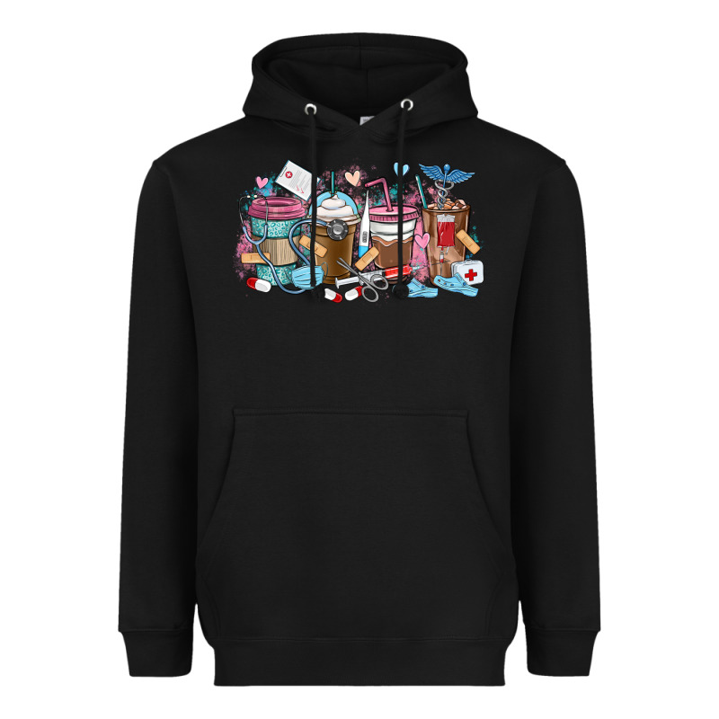 Nurse Elements Coffee Cups Heavyweight Hoodie by MaliasSmallBusiness | Teevron