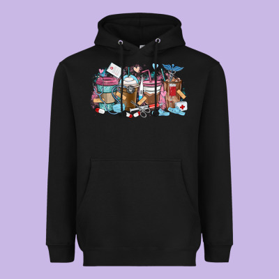 Heavyweight Hoodie nurse elements coffee cups