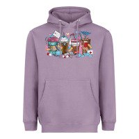 Lavender nurse elements coffee cups Heavyweight Hoodie - MaliasSmallBusiness