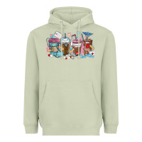 Matcha nurse elements coffee cups Heavyweight Hoodie - MaliasSmallBusiness