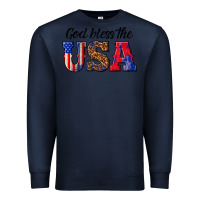 Navy god bless the usa Premium Sweatshirt - texasbilliewilder