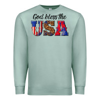 Seafoam god bless the usa Premium Sweatshirt - texasbilliewilder
