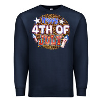 Navy happy 4th of july billie wilder Premium Sweatshirt - texasbilliewilder