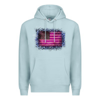 Blue Mist Old Leopard American Flag Premium Hoodie - Bettercallsaul