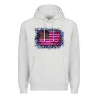 Dove Grey Old Leopard American Flag Premium Hoodie - Bettercallsaul