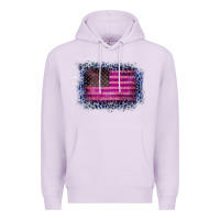 Lilac Old Leopard American Flag Premium Hoodie - Bettercallsaul