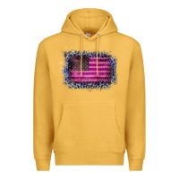 Mustard Old Leopard American Flag Premium Hoodie - Bettercallsaul
