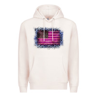 Pale Pink Old Leopard American Flag Premium Hoodie - Bettercallsaul