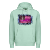 Seafoam Old Leopard American Flag Premium Hoodie - Bettercallsaul