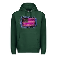 Sports Green Old Leopard American Flag Premium Hoodie - Bettercallsaul